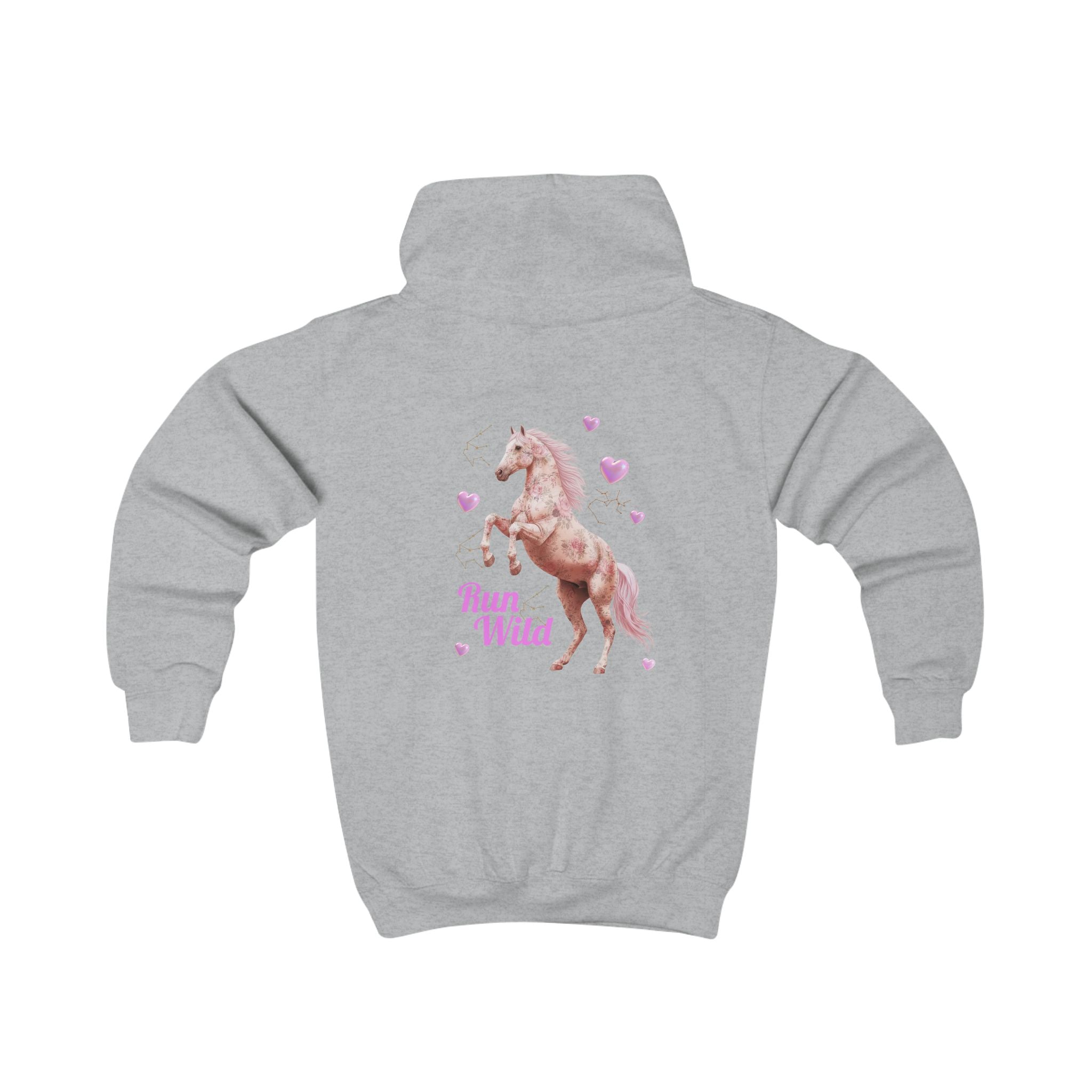 Pink Unicorn Run Wild Kids Hoodie 3-14 years | The Pretty Pony Club