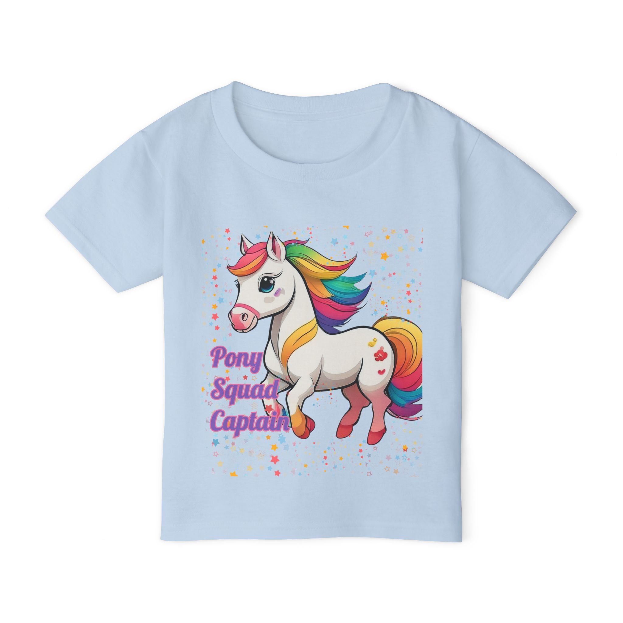 Pony Squad Captain Toddler T-shirt | Rainbow Unicorn Kids Tee