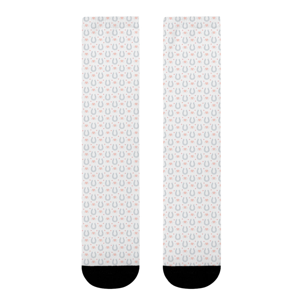 Pastel Rainbow Pattern Crew Socks | Sublimation Socks