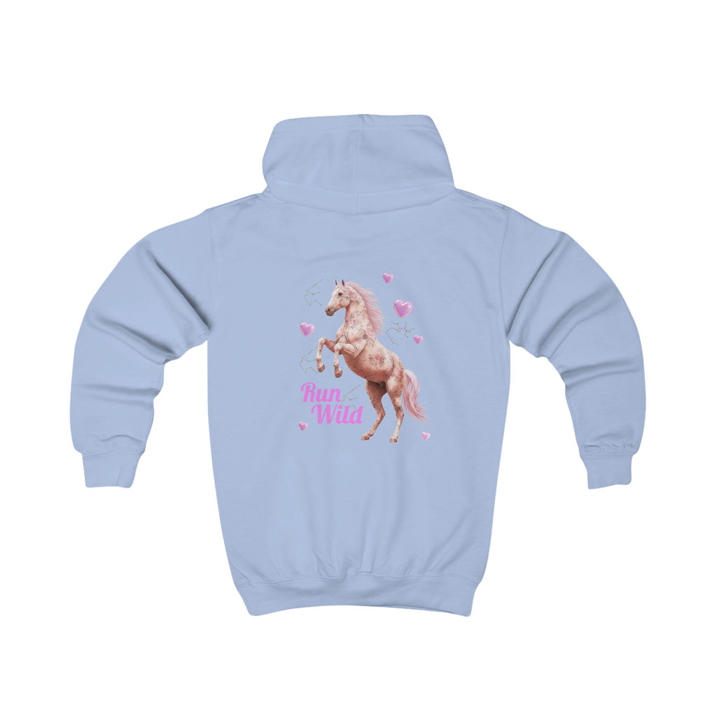 Pink Unicorn Run Wild Kids Hoodie 3-14 years | The Pretty Pony Club