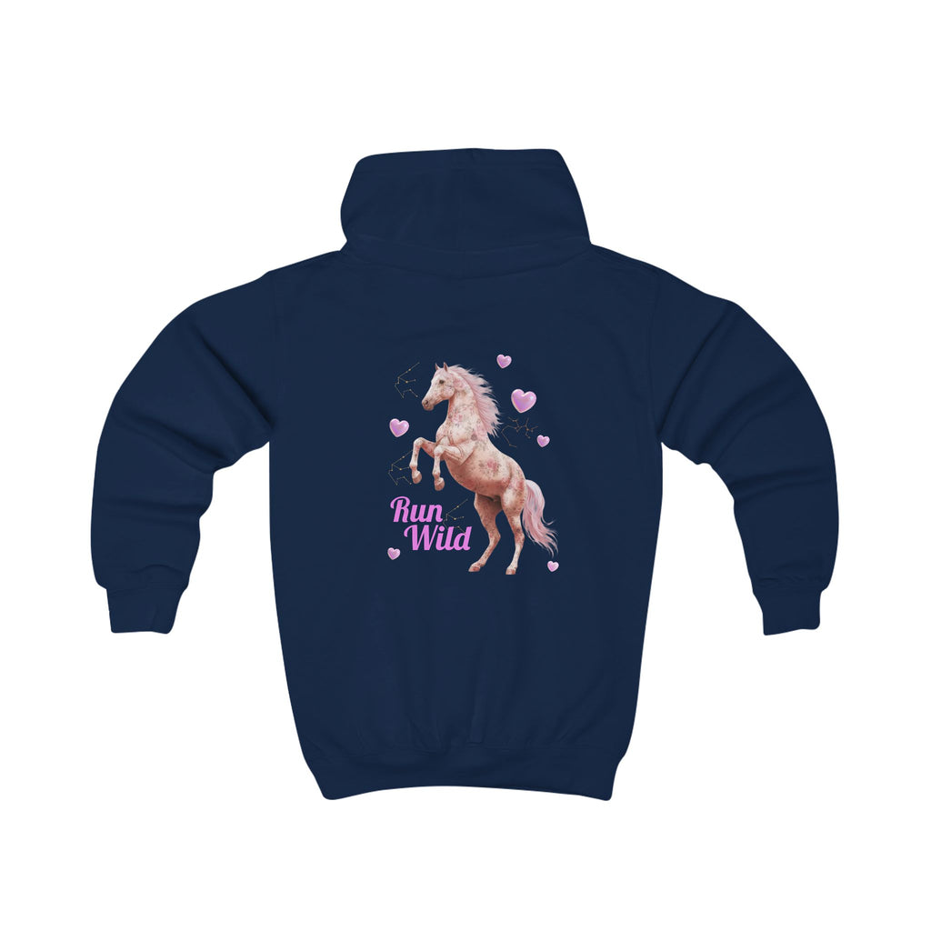 Pink Unicorn Run Wild Kids Hoodie 3-14 years | The Pretty Pony Club
