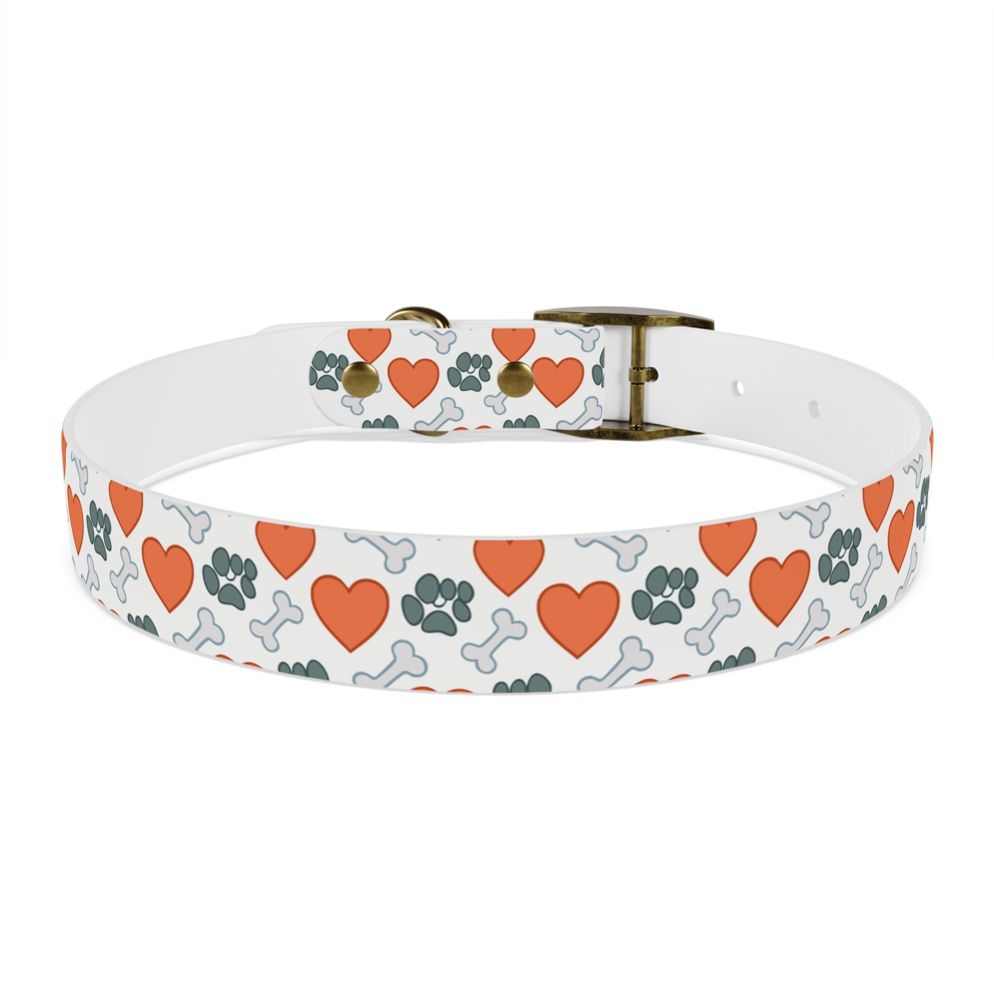 Dog Collar — Heart, Paw & Bone Pattern Collar