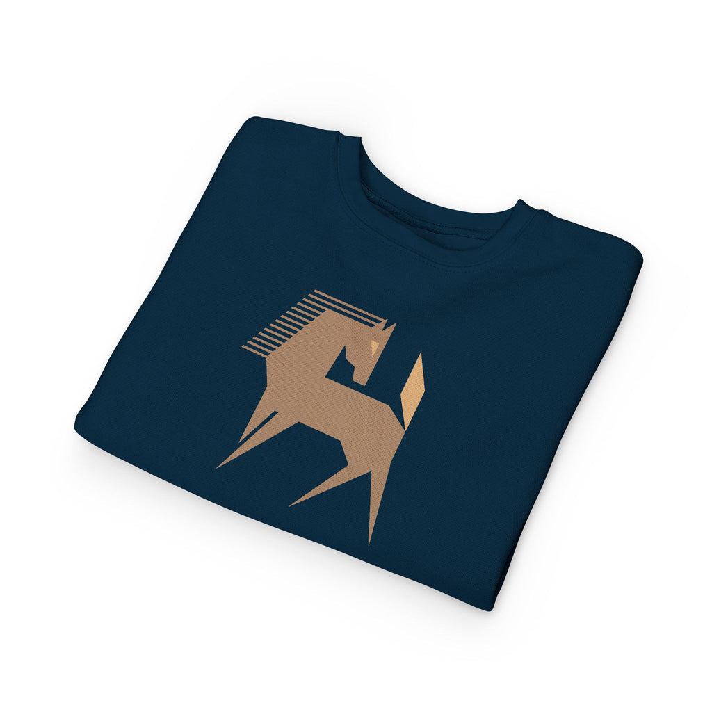 Geometric Pony Toddler Sweatshirt | Minimal Horse Graphic