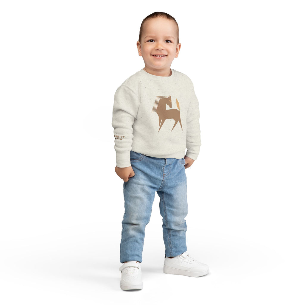 Geometric Pony Toddler Sweatshirt | Minimal Horse Graphic