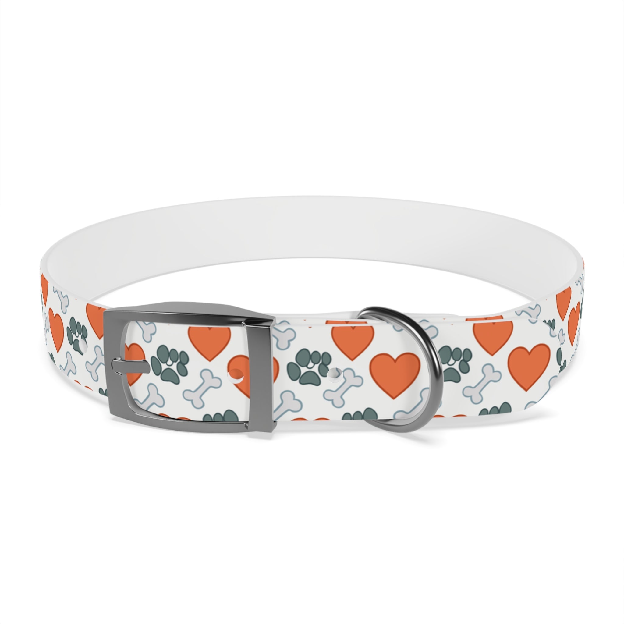 Dog Collar — Heart, Paw & Bone Pattern Collar