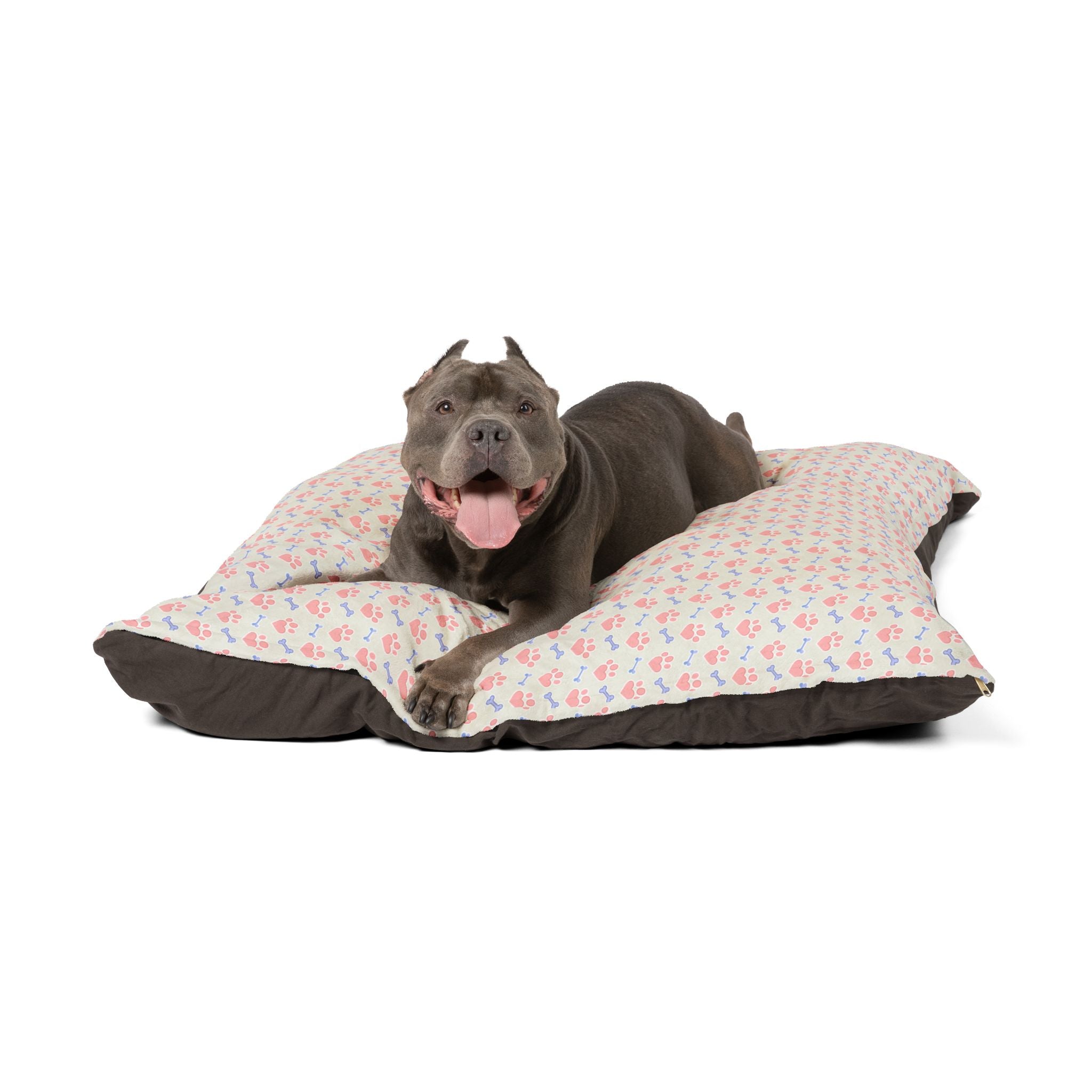 Hearts & Paws Personalizable Pet Bed - Artist Designed and Ridiculously Cozy Bed for Your Four Legged Friends