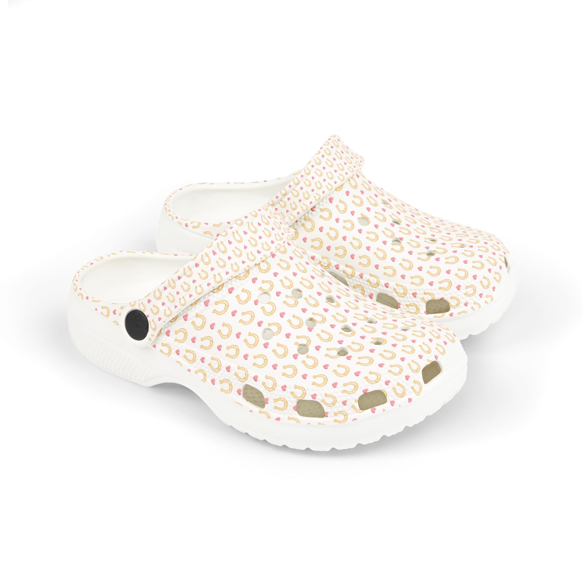 Kids Rainbow Heart Foam Clogs —Personalisable Pink EVA Slip-On Sandals