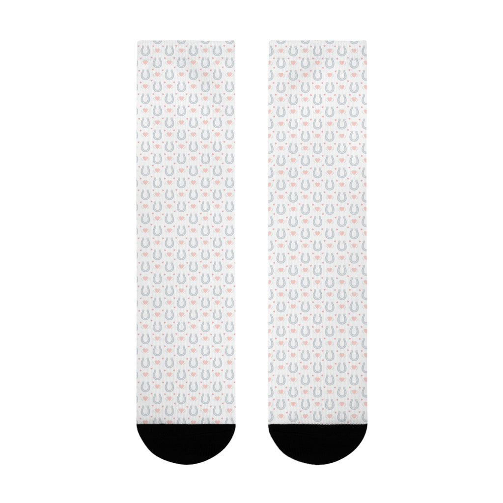 Pastel Rainbow Pattern Crew Socks | Sublimation Socks