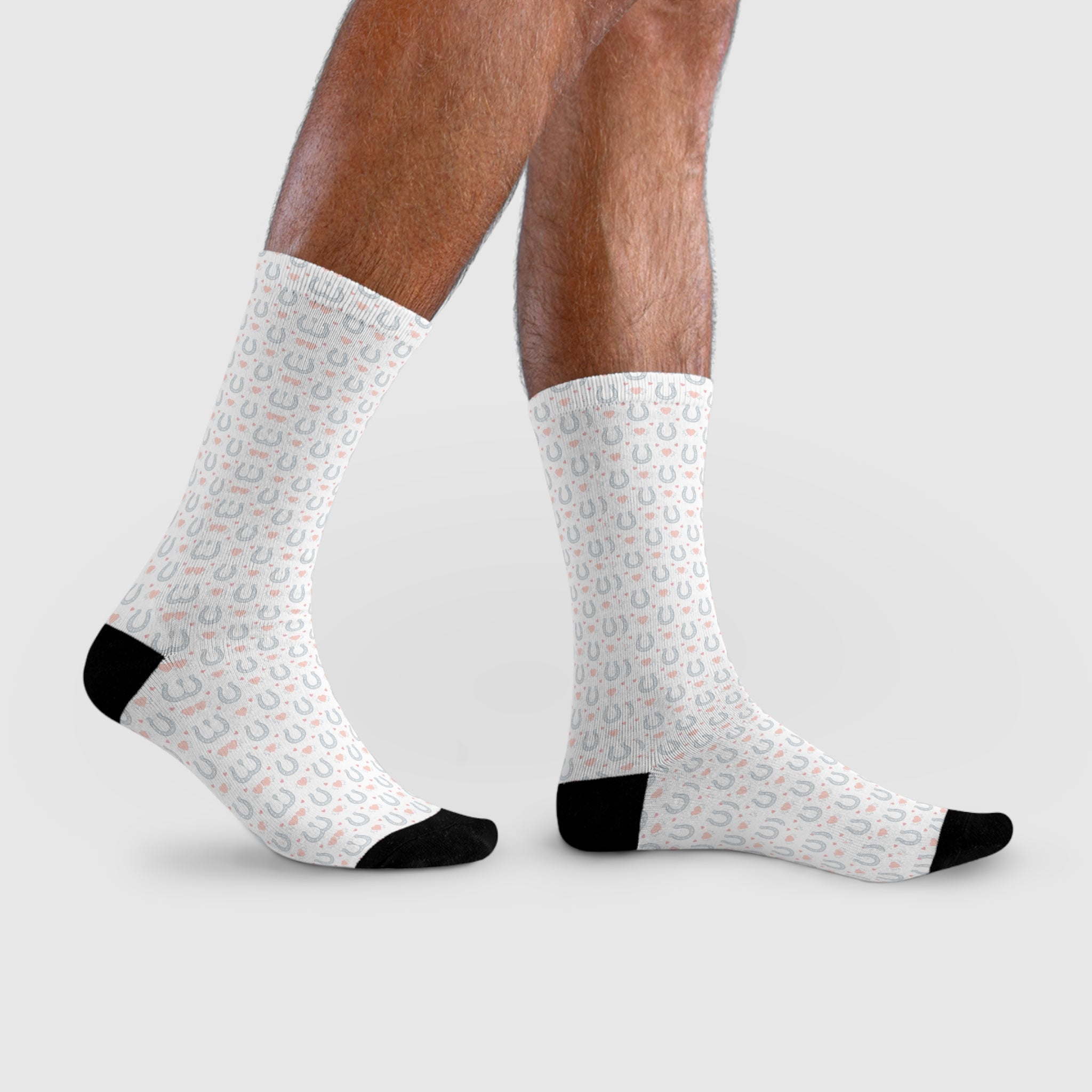 Pastel Rainbow Pattern Crew Socks | Sublimation Socks