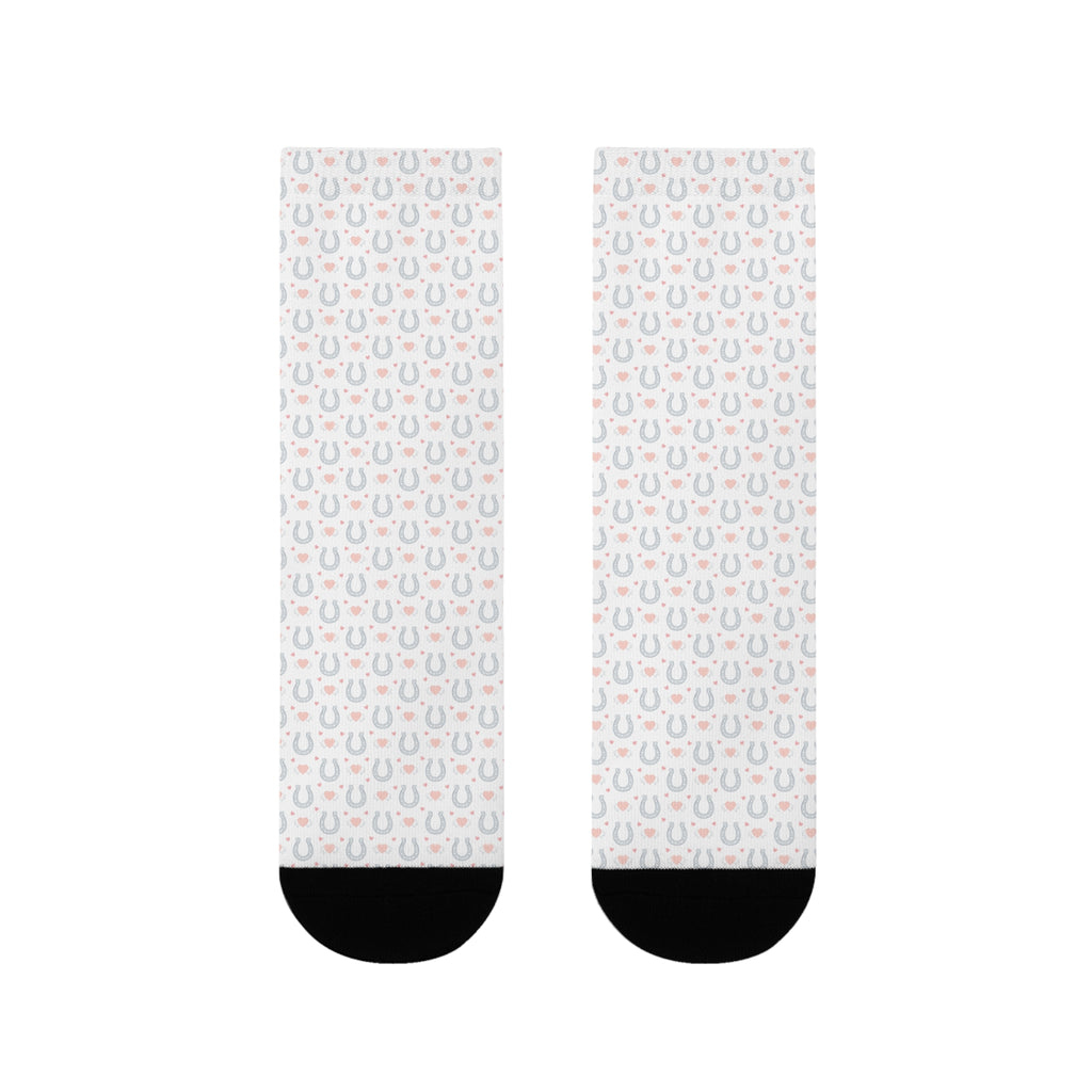 Pastel Rainbow Pattern Crew Socks | Sublimation Socks