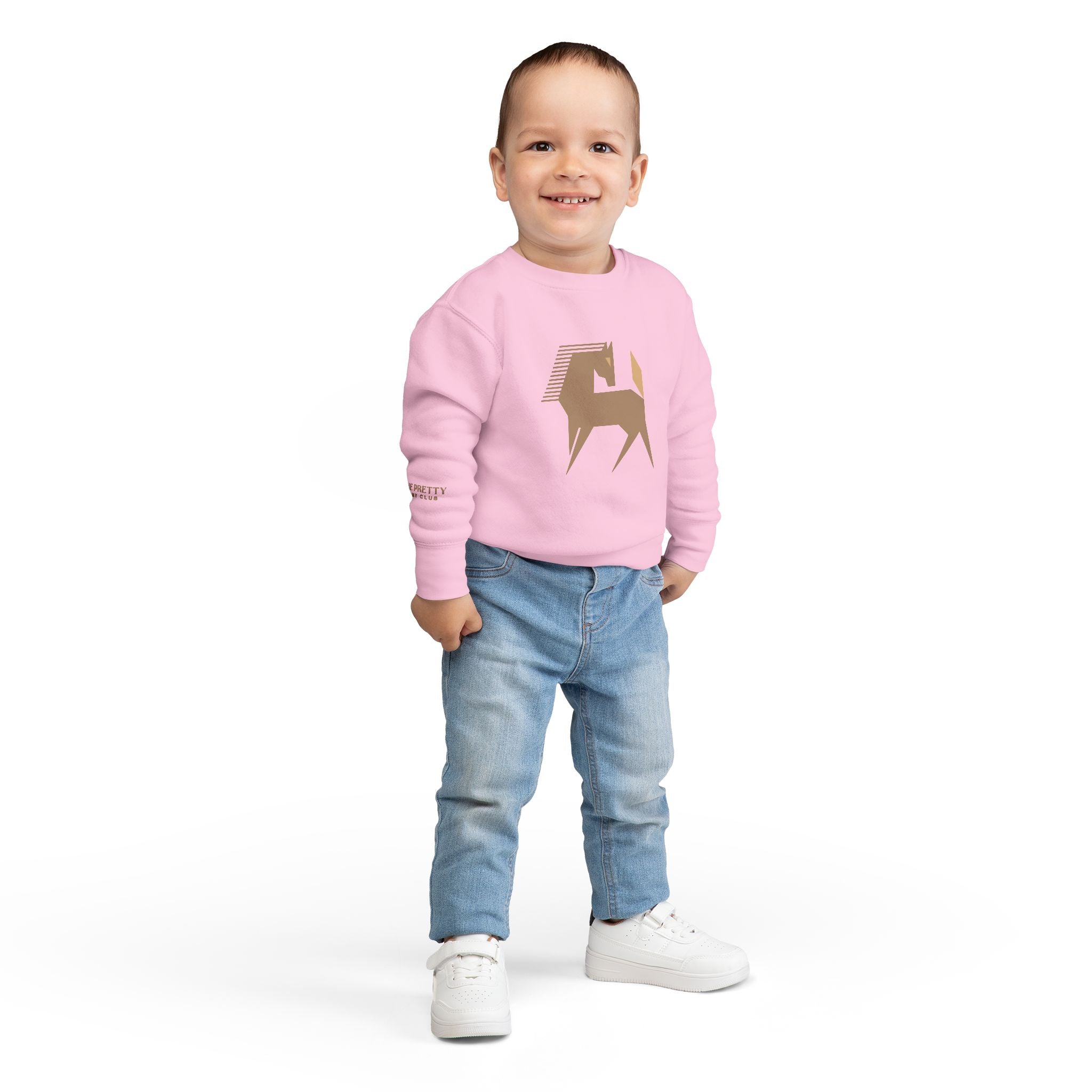 Geometric Pony Toddler Sweatshirt | Minimal Horse Graphic