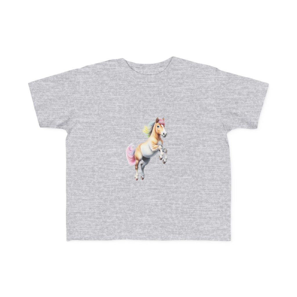 Personalizable Pastel Rainbow Magical Horse Tee for 2-6 Year Olds