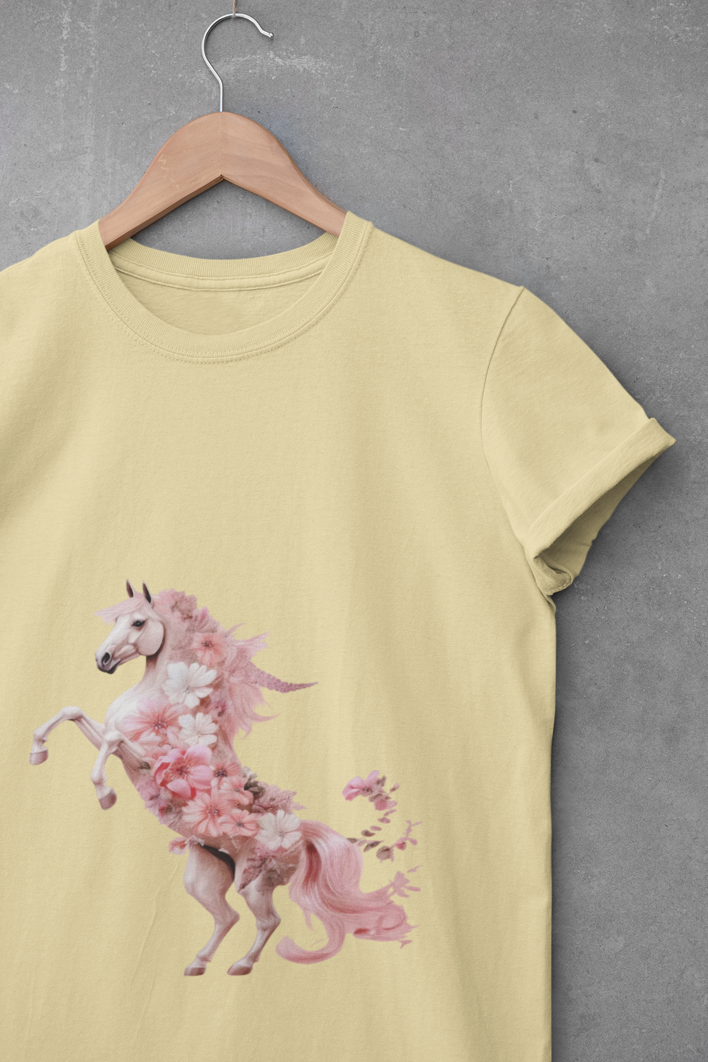 Kids Unicorn Flower Power T-Shirt in Pastel Shades for 3-14 years | Personalizable