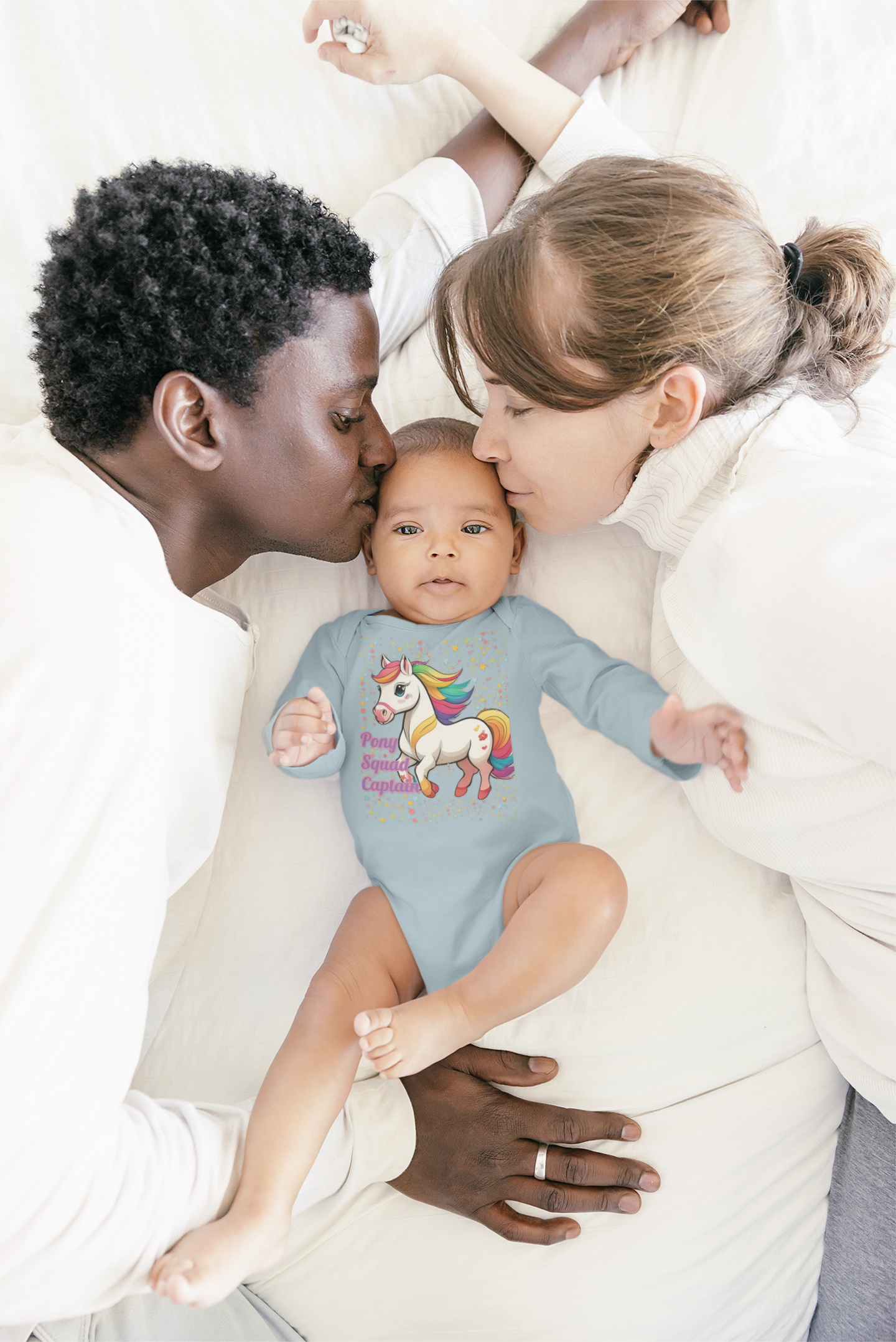 Rainbow Magical Baby Bodysuit | 'Pony Squad Captain' Baby Adorable Clothing
