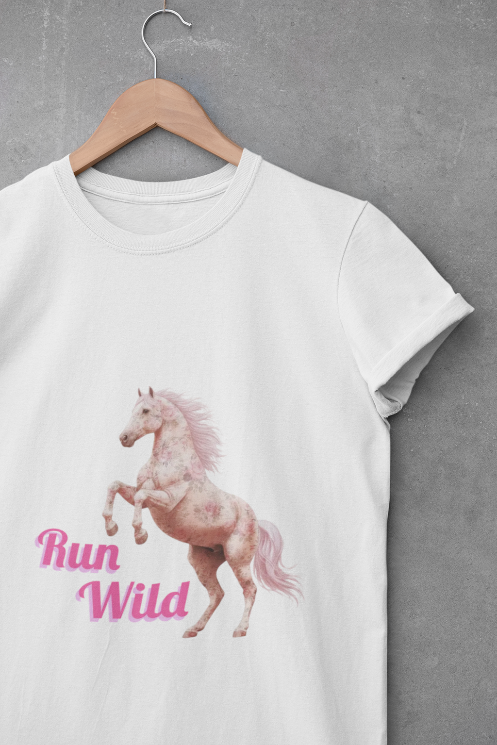 Kids Pretty Pony Club 'Run Wild' Tee for Horse Lovers 8-12 Years
