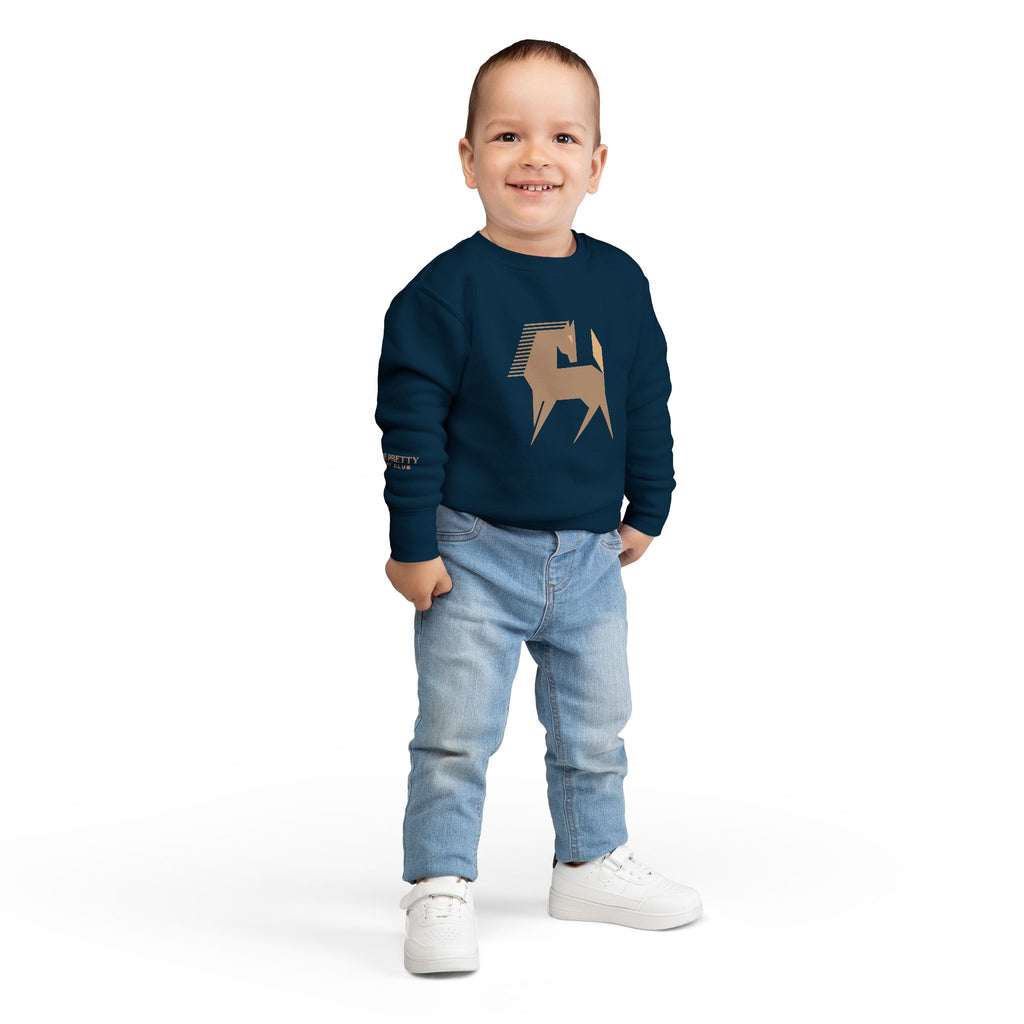 Geometric Pony Toddler Sweatshirt | Minimal Horse Graphic