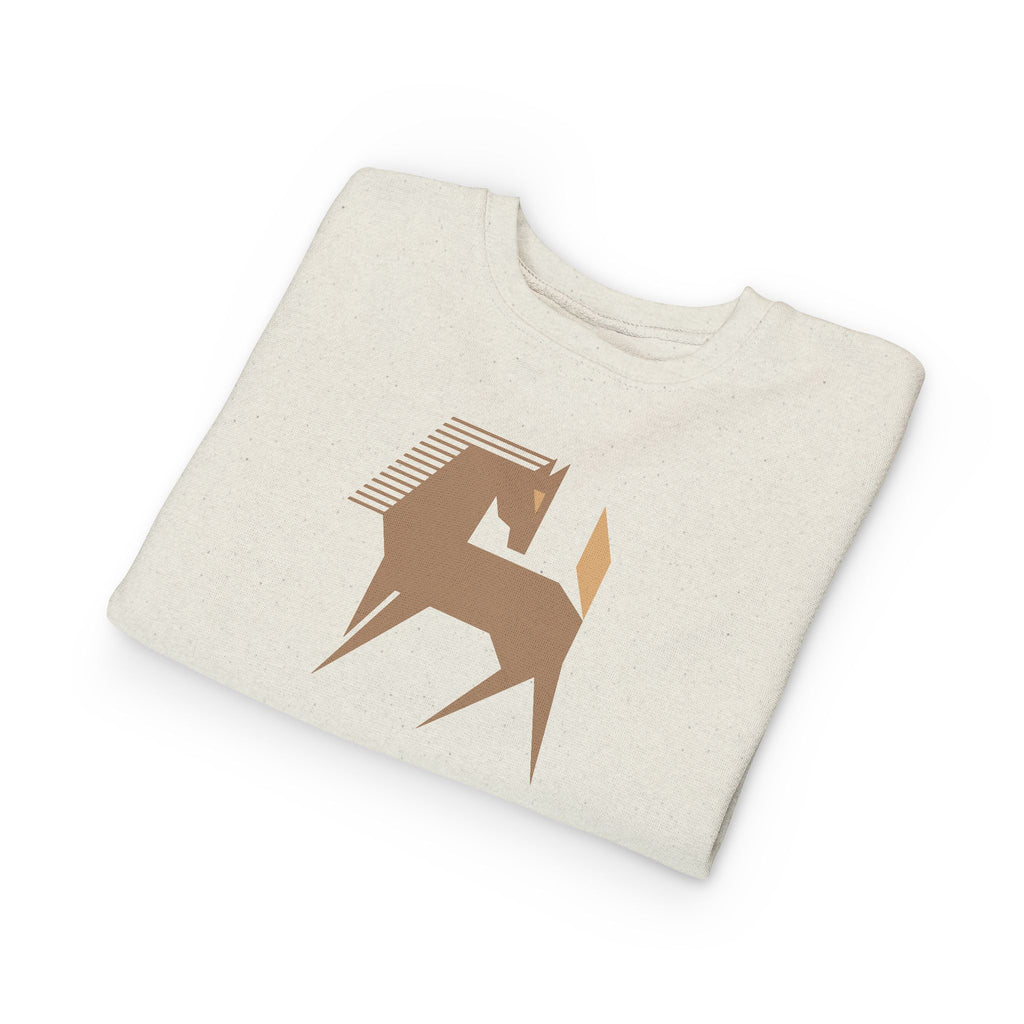 Geometric Pony Toddler Sweatshirt | Minimal Horse Graphic