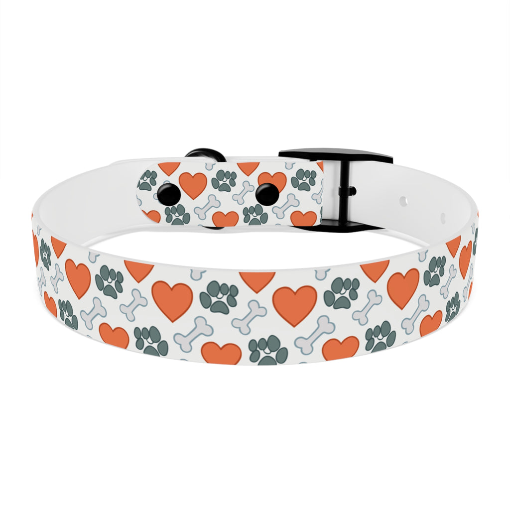 Dog Collar — Heart, Paw & Bone Pattern Collar