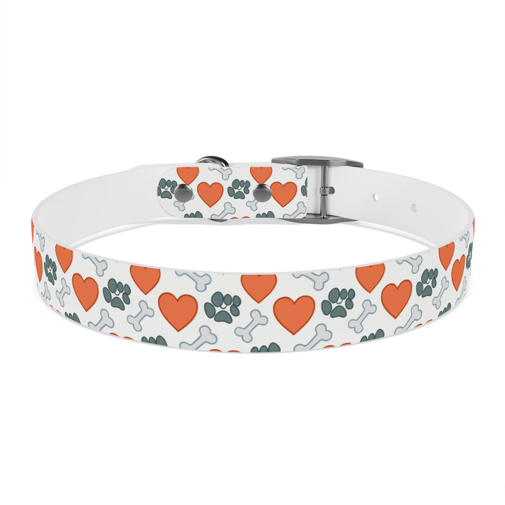 Dog Collar — Heart, Paw & Bone Pattern Collar