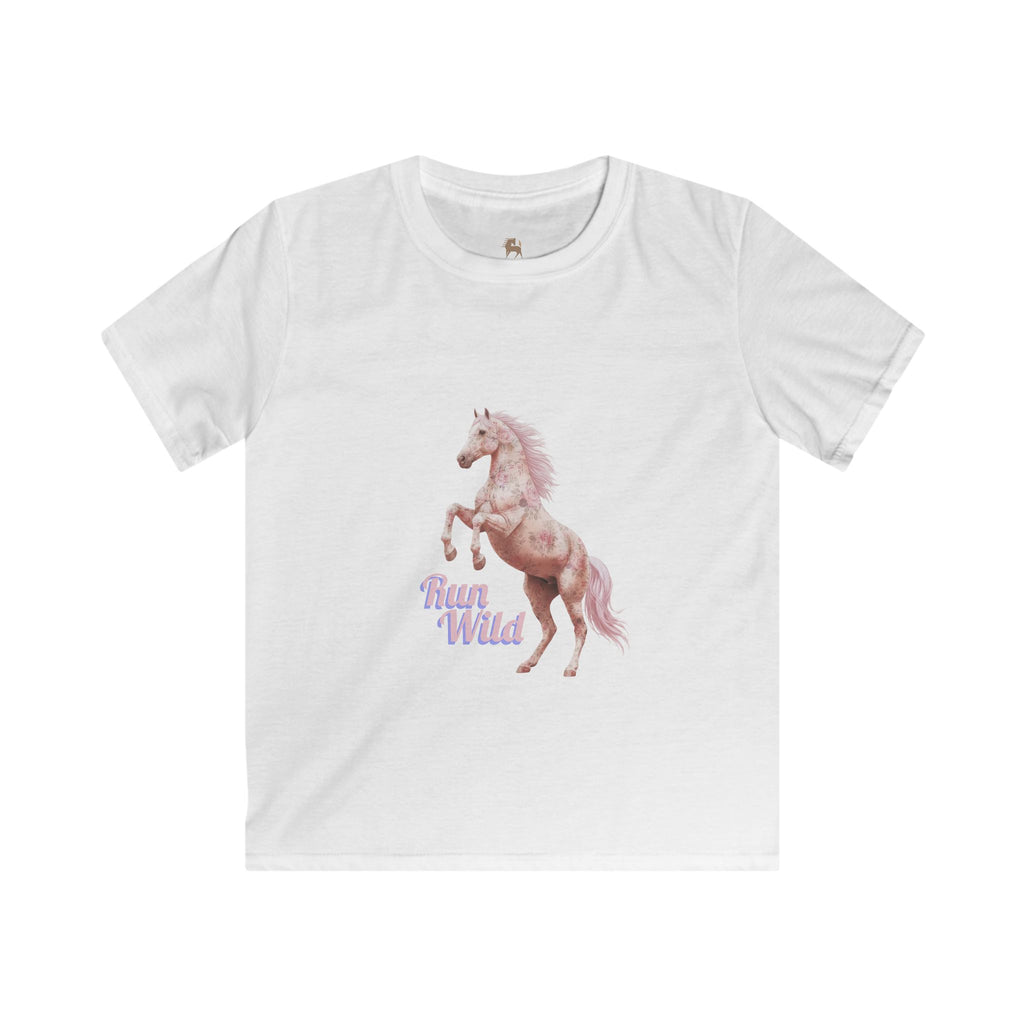 Kids T-Shirt, Pretty Pony Club 'Run Wild' Tee for Horse Lovers 3-14, Equestrian Apparel, Children's Horse Graphic Top, Youth Equestrian