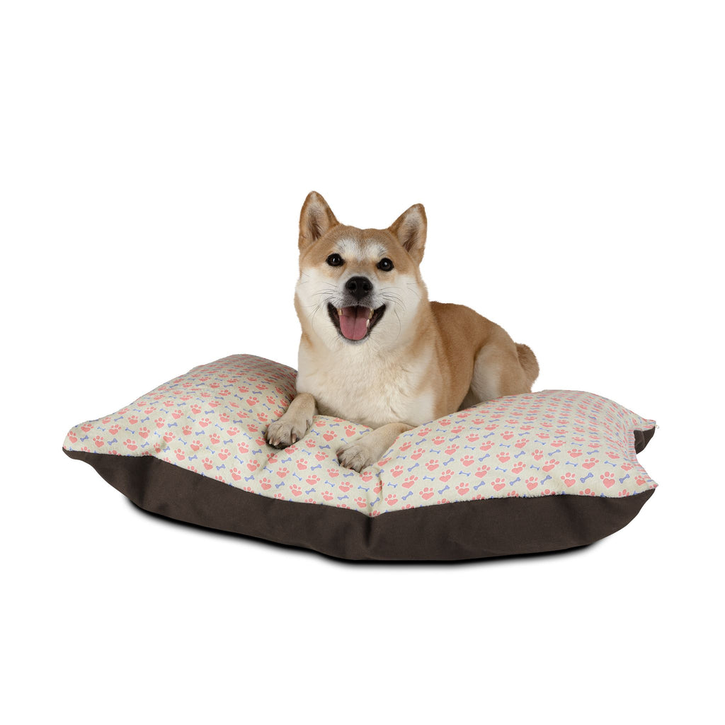 Hearts & Paws Personalizable Pet Bed - Artist Designed and Ridiculously Cozy Bed for Your Four Legged Friends