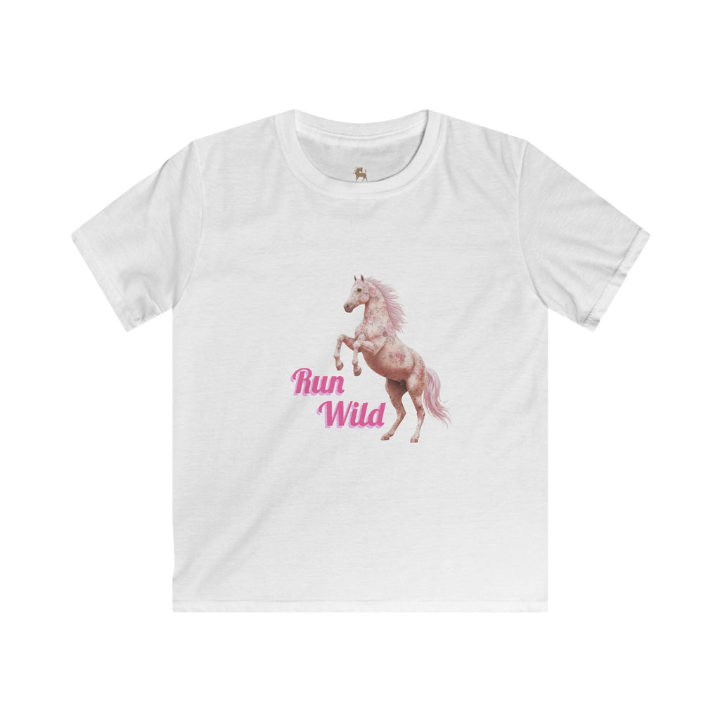 Kids Pretty Pony Club 'Run Wild' Tee for Horse Lovers 8-12 Years