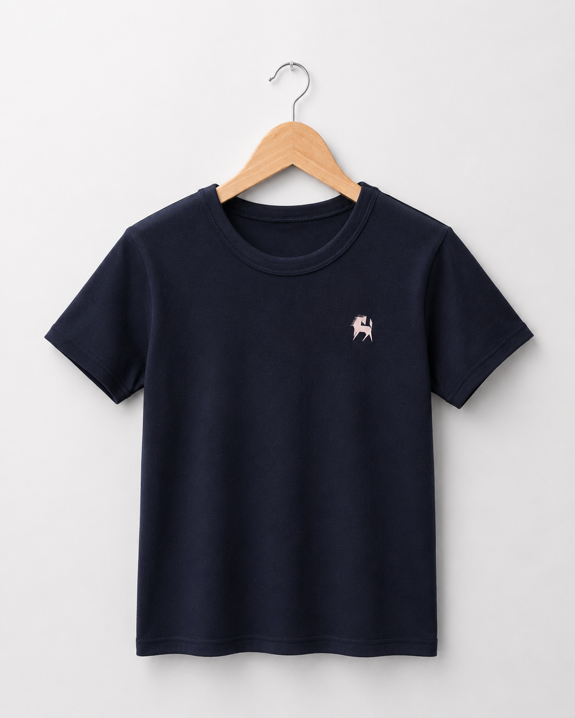 Navy Fitted Cropped Tee