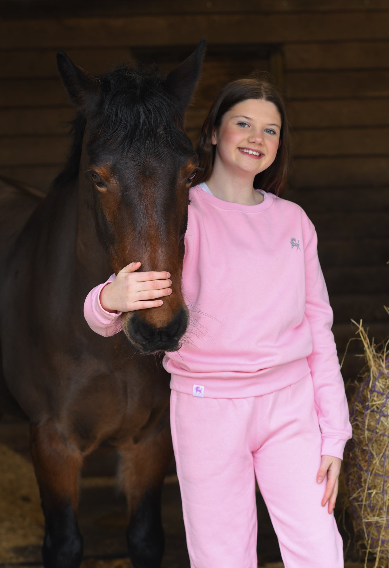 Pretty Pink Tracksuit with Silver Glitter Logo