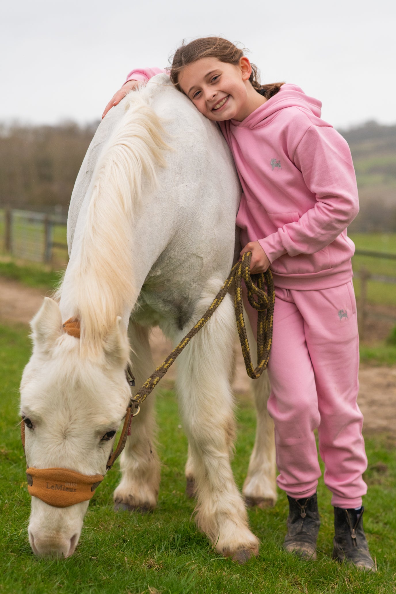 Pretty Pink Tracksuit with Silver Glitter Logo