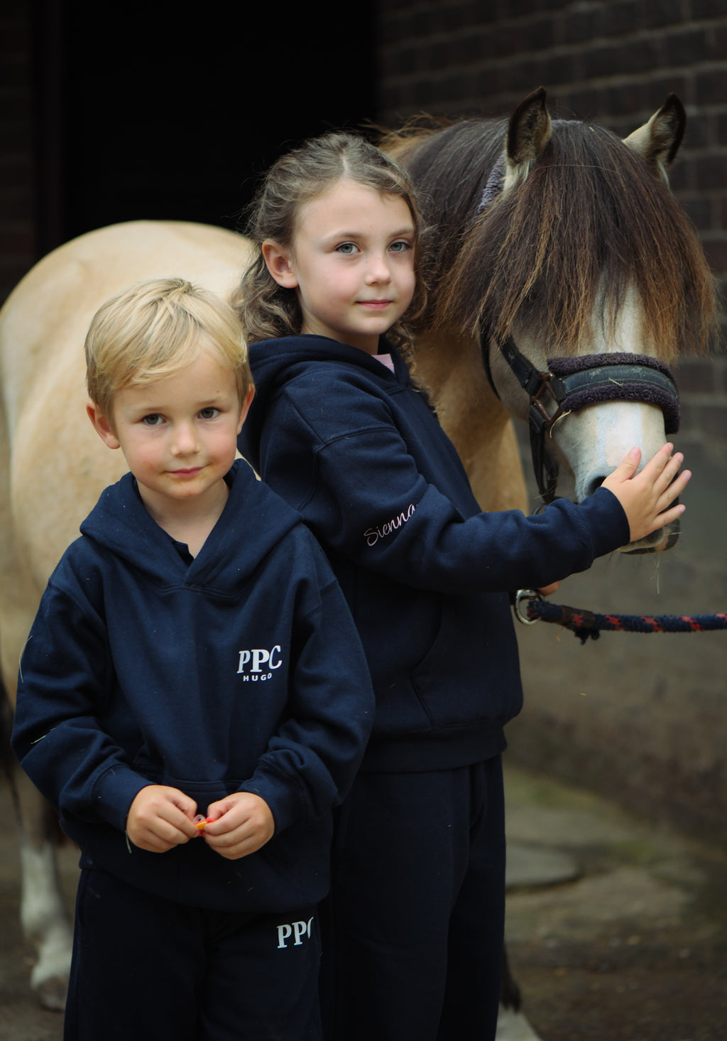 Boys’ Personalised PPC Equestrian Hoodie – Navy