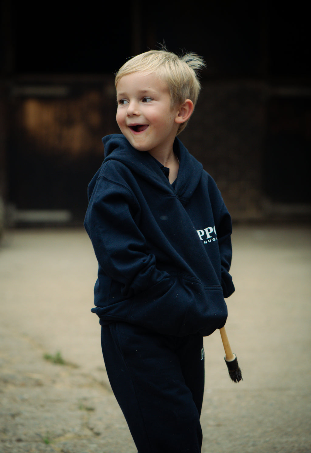 Boys’ Personalised PPC Equestrian Hoodie – Navy