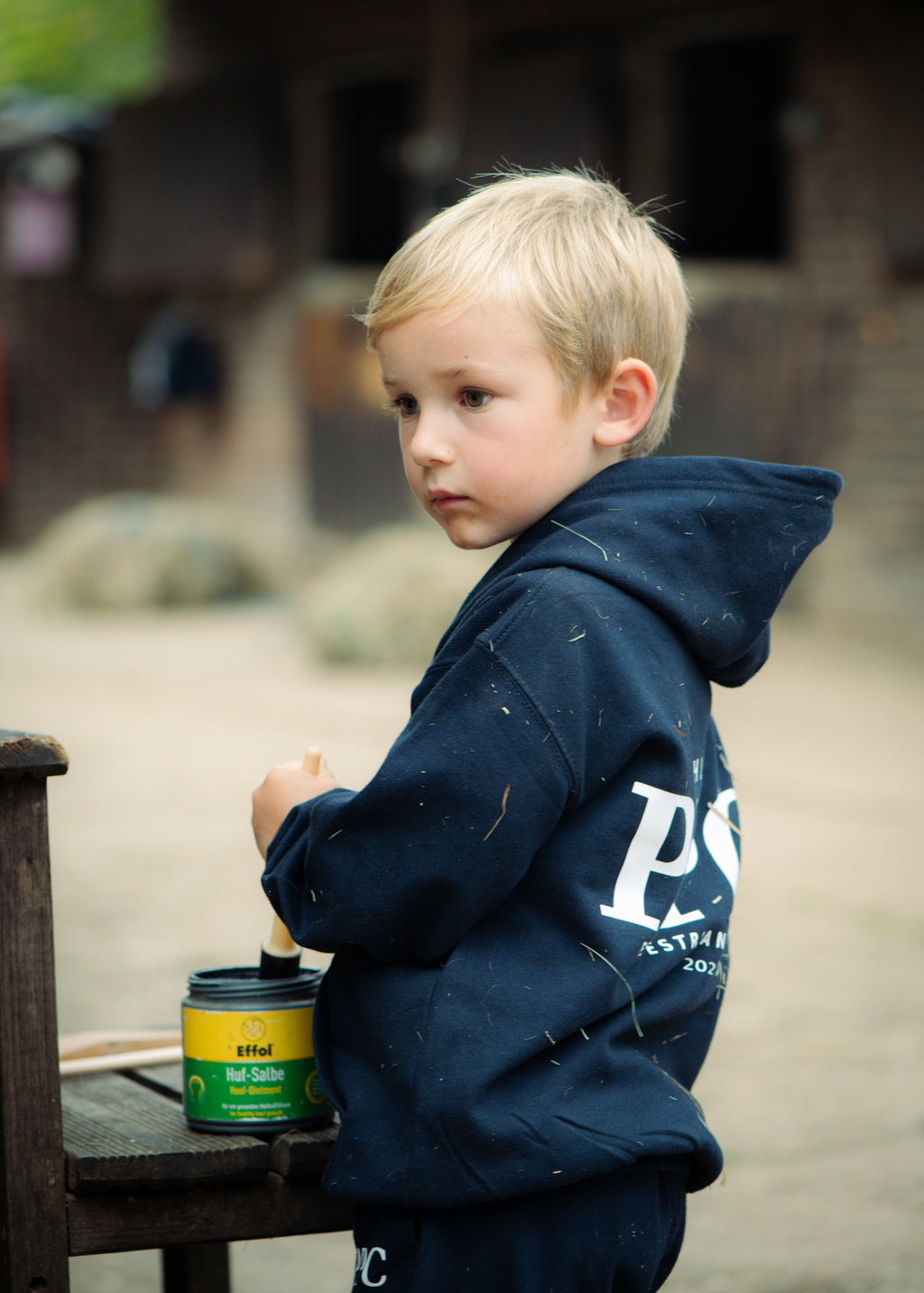 Boys’ Personalised PPC Equestrian Hoodie – Navy