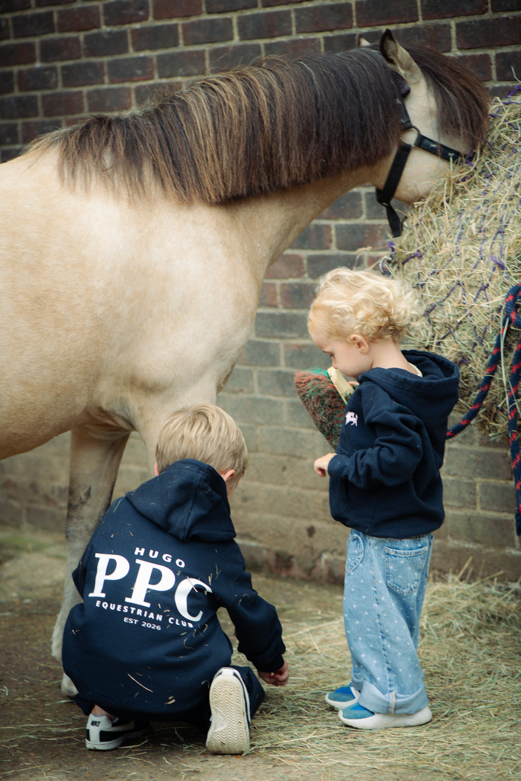 Boys’ Personalised PPC Equestrian Hoodie – Navy